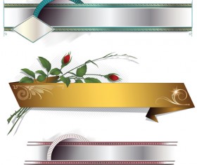 Banners with Decorative vector 04