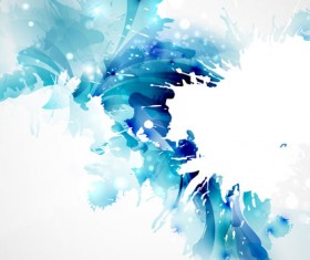 Blue flower backgrounds vector 03