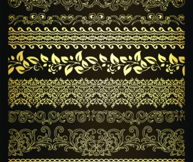 Retro lace Borders vector set 04
