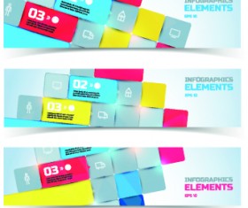 Creative Business banners elements vector 02