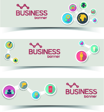 Creative Business banners elements vector 03