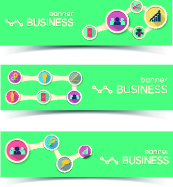 Creative Business banners elements vector 04