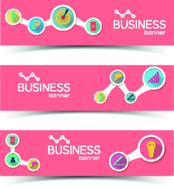 Creative Business banners elements vector 05