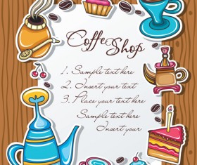 Cake background vector 03
