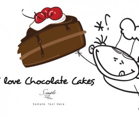 Cake background vector 04