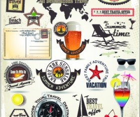 Camping Label vector 01