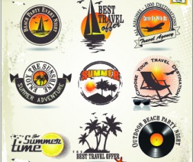 Camping Label vector 02