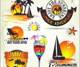 Camping Label vector 03