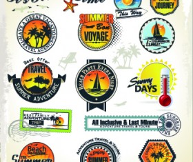 Camping Label vector 04