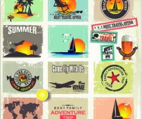 Camping Label vector 05