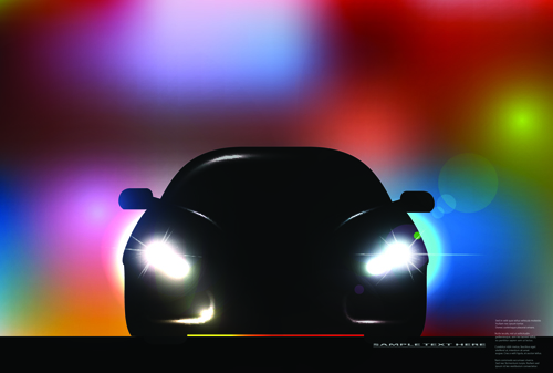 Car Lighting background vector 05