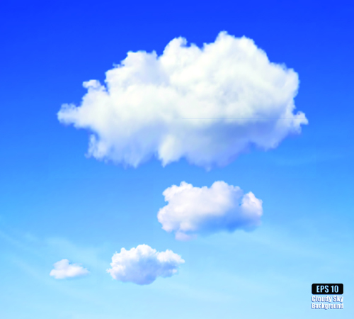 Clouds Vector Backgrounds 03 Free Download
