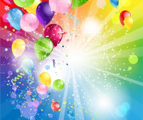 Shiny Color Balloons vector 03