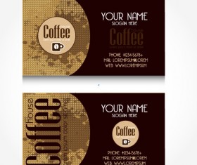 Creative Coffee business card vector 01