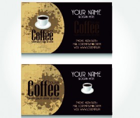Creative Coffee business card vector 02