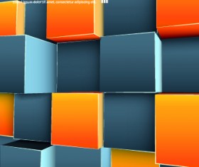 Colored Cubes background vector 01