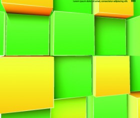 Colored Cubes background vector 02