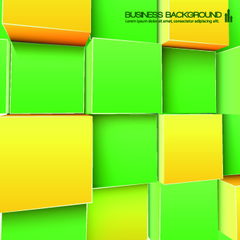 Colored Cubes background vector 02
