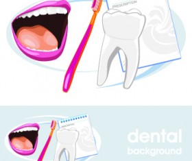 Dental backgrounds vector 03