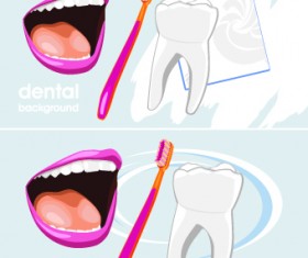 Dental backgrounds vector 04