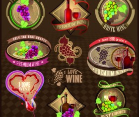 Different Retro Wine labels vector