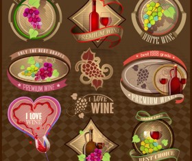 Elegant Wine Labels vector 01