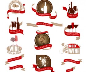 Elegant Wine Labels vector 02