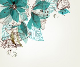 Hand drawn Floral background 05