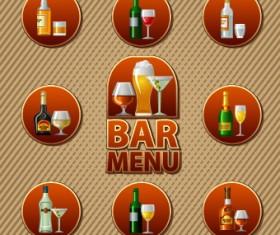 Various Food and drink design vector 02