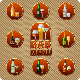 Various Food and drink design vector 02