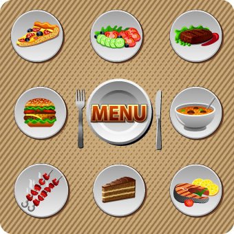 Various Food and drink design vector 03