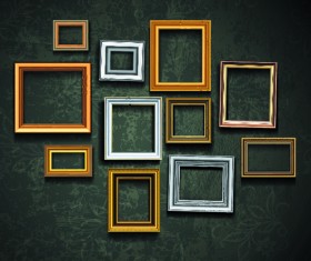 Vintage Frame on the wall vector 01