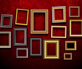 Vintage Frame on the wall vector 02