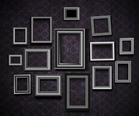 Vintage Frame on the wall vector 03
