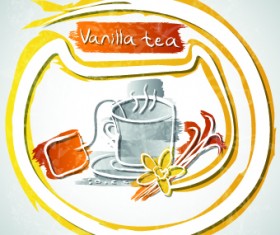 Different Fruit tea design vector 05