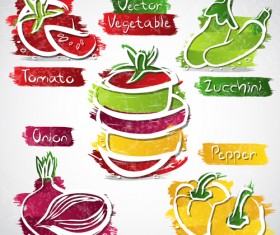 Fruits abstract design vector 02