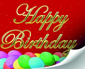 Funny Happy Birthday vector background 02