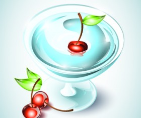 Glass food vector Illustration 04
