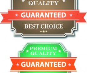 Guaranteed 100% quality label vector 02