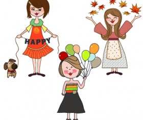 Happy Child vector 02