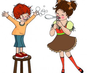 Happy Child vector 05