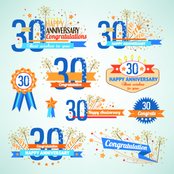 Happy anniversary Celebration design vector 01