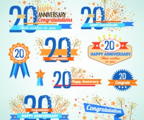 Happy anniversary Celebration design vector 02