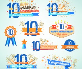 Happy anniversary Celebration design vector 03