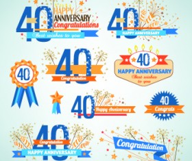Happy anniversary Celebration design vector 08