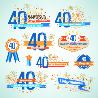 Happy anniversary Celebration design vector 08
