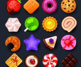Vivid food icon design vector 04