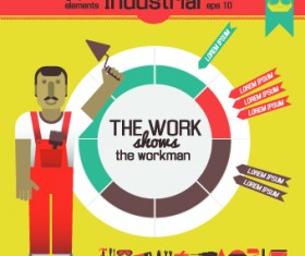 Industrial infographics vector
