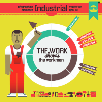 Industrial infographics vector