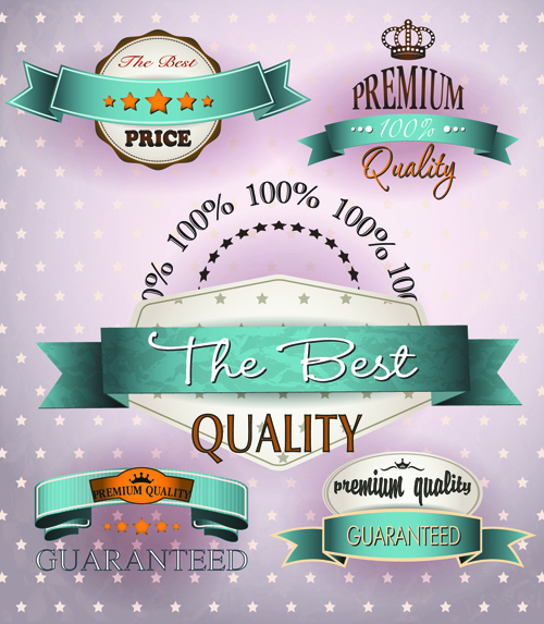 Best Retro Quality Labels vector 01